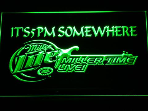 Miller Lite Miller Time It's 5pm LED Neon Sign